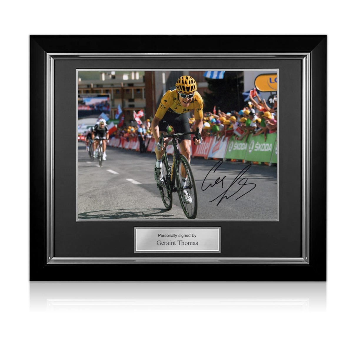 Geraint Thomas Signed Tour De France Photo: Winning On Alpe D'Huez ...