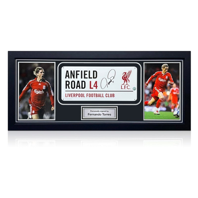 Fernando Torres Official UEFA Champions League Back Signed and Framed  Liverpool FC 2022-23 Home Shirt