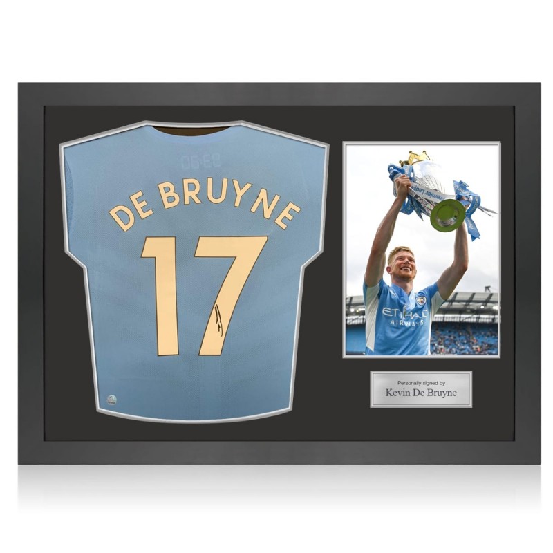 Kevin De Bruyne Signed Manchester City 2021-22 Player Issue Football Shirt  - On Point Framing