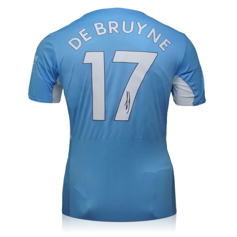 Kevin De Bruyne Signed Manchester City 2021-22 Player Issue Football Shirt  - On Point Framing