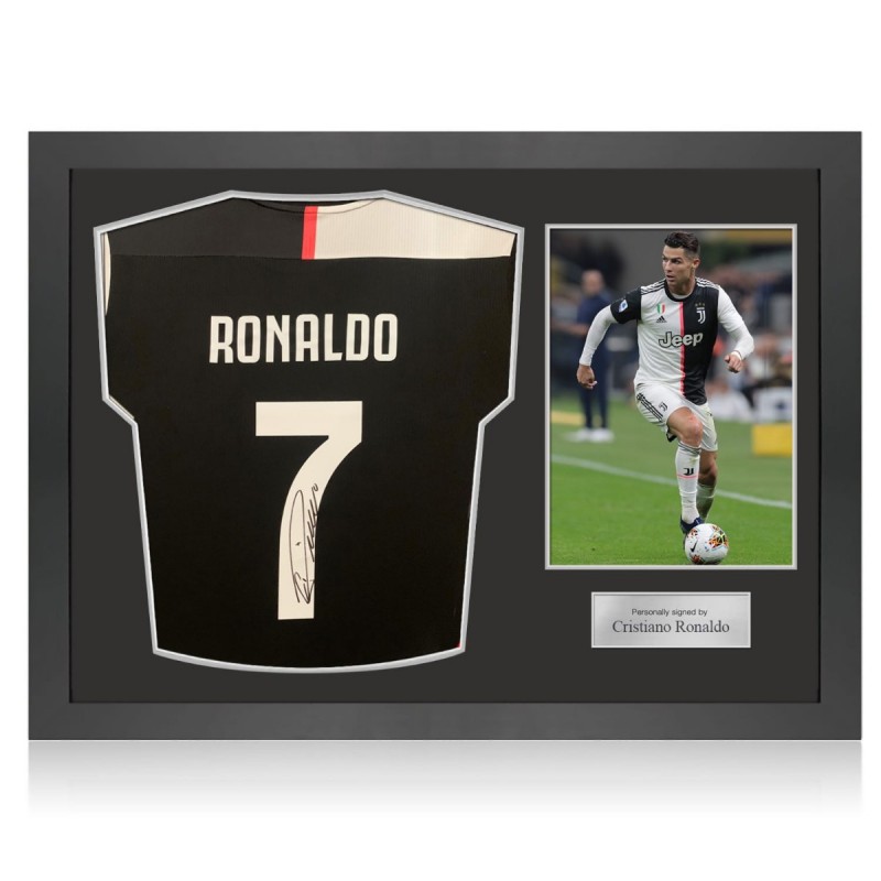 Cristiano Ronaldo Juventus Autographed Adidas 2019-20 Home Authentic Black  Jersey