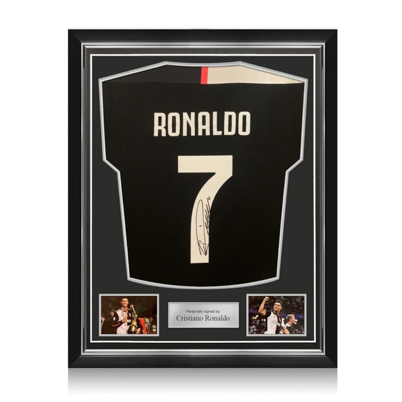 Cristiano Ronaldo Signed Juventus 2019-20 Authentic Football Shirt.  Superior Frame - On Point Framing