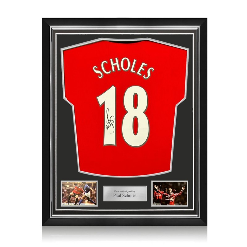 Eric Cantona Signed Framed Manchester United Football Shirt