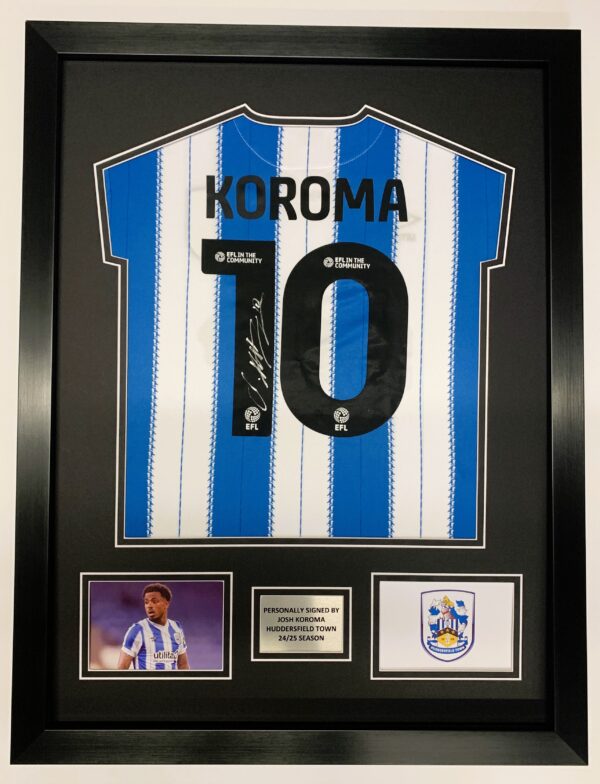 Josh Koroma Signed Huddersfield Town Home Shirt 24/25 Season