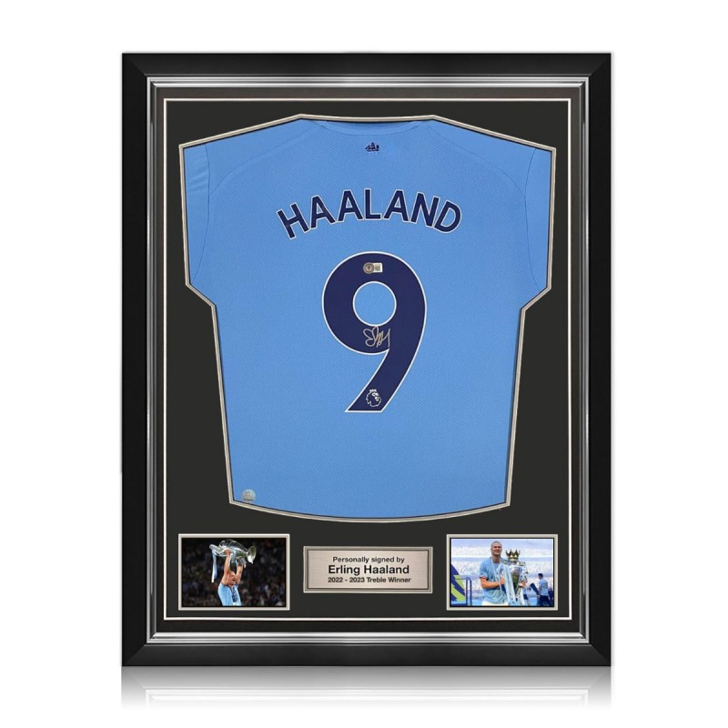Erling Haaland 9 Manchester City Legendary Blue Champions 2022-23 Home  Jersey